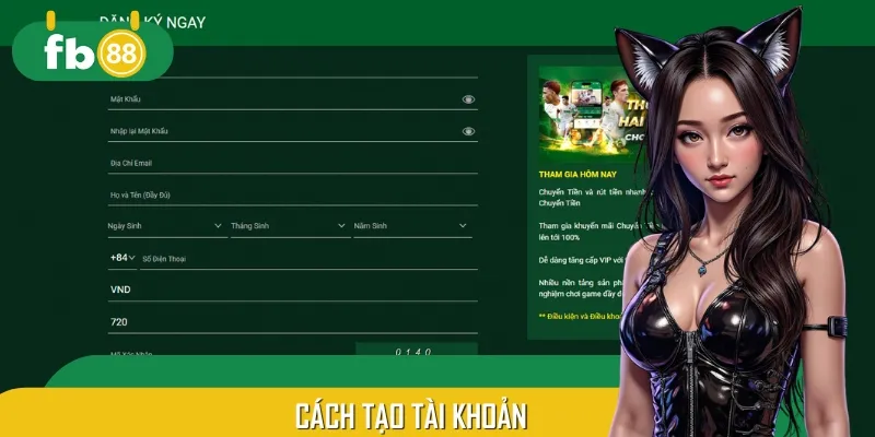 Hướng dẫn từng bước tạo tài khoản FB88 nhanh chóng, dễ thực hiện