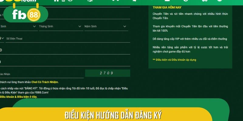 Điều kiện nhằm để tạo tài khoản tại nền tảng