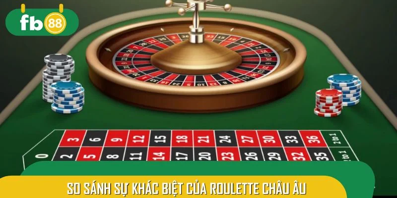 So sánh điểm khác biệt giữa Roulette châu Âu và Mỹ